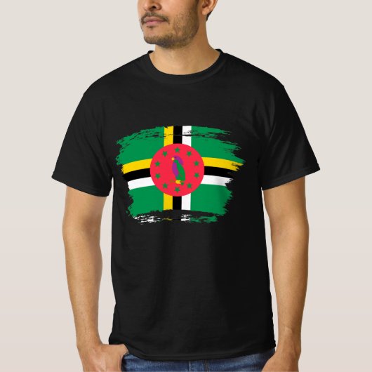 ドミニカの国旗 Tシャツ (正面)