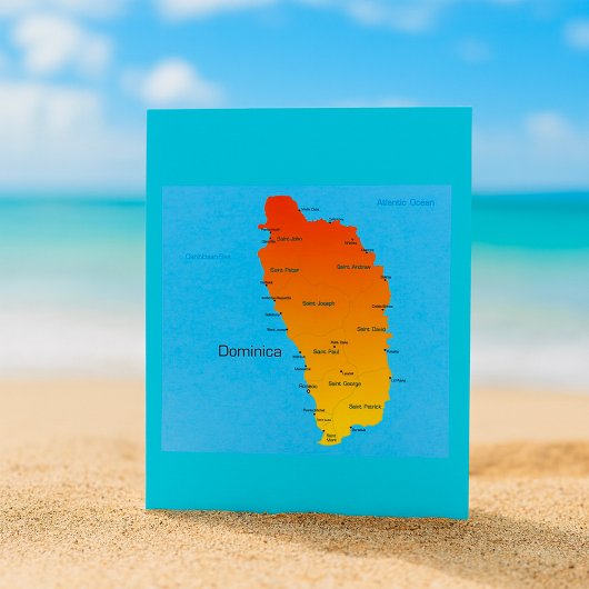 ドミニカの地図 招待状