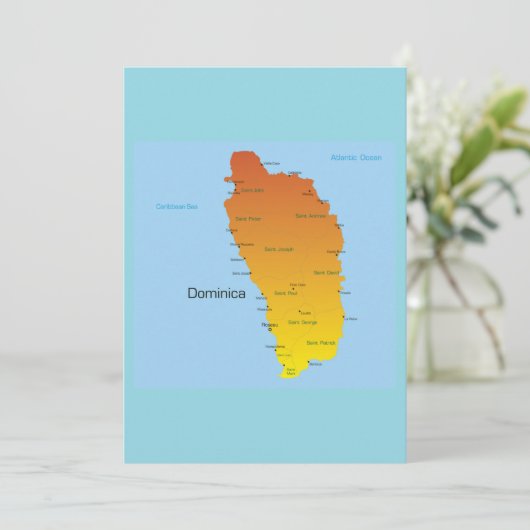 ドミニカの地図 招待状 (スタンド正面)