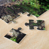 ドミニカの滝の熱帯林。 ジグソーパズル (側面)