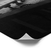 ドミニカの白黒の夕日 ポスター (角)