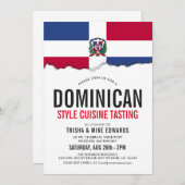 ドミニカをテーマにした料理|パーティーフラグ招待状 招待状 (正面/裏面)
