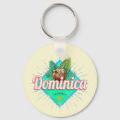 ドミニカカリブのレトロバケーションヴィンテージアイランド キーホルダー (正面)