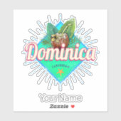 ドミニカカリブのレトロバケーションヴィンテージアイランド シール (シート)