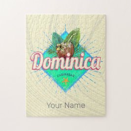 ドミニカカリブのレトロバケーションヴィンテージアイランド ジグソーパズル