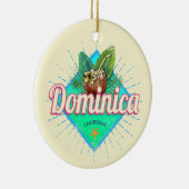ドミニカカリブのレトロバケーションヴィンテージアイランド セラミックオーナメント (右)