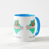 ドミニカカリブのレトロバケーションヴィンテージアイランド マグカップ (正面右)