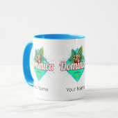 ドミニカカリブのレトロバケーションヴィンテージアイランド マグカップ (正面左)