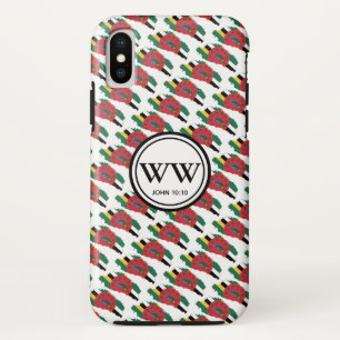 ドミニカクリスチャンモノグラム豊かな生活 iPhone XSケース