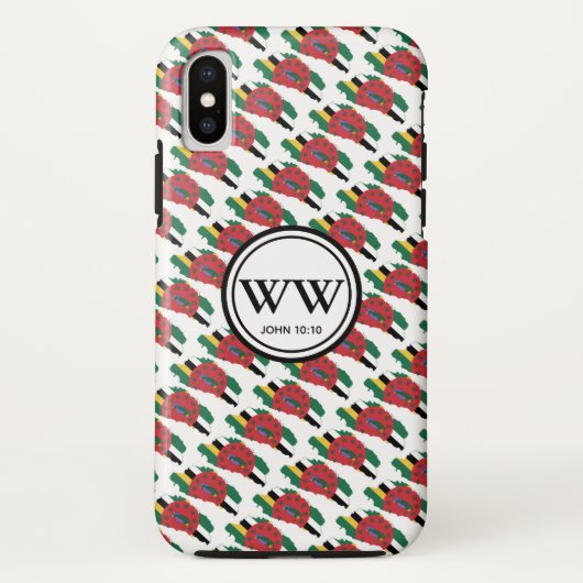 ドミニカクリスチャンモノグラム豊かな生活 Case-Mate iPhoneケース (裏面)