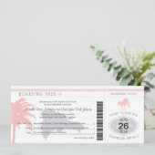 ドミニカ共和国での結婚式の航空券 招待状 (スタンド正面)