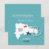 ドミニカ共和国での結婚式 保存日付 セーブザデート (正面/裏面)