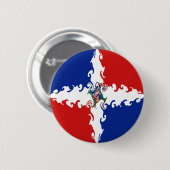 ドミニカ共和国のすごい旗 缶バッジ (正面&裏面)