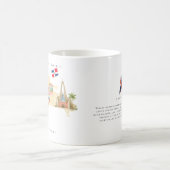 ドミニカ共和国のイラストマップ | モノグラム コーヒーマグカップ (中央)