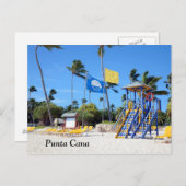 ドミニカ共和国のプンタカナ ポストカード (正面/裏面)