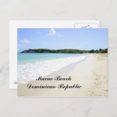 ドミニカ共和国のマカオのビーチ ポストカード (正面/裏面)