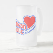 ドミニカ共和国のマグカップ – 選択スタイル フロストグラスビールジョッキ (正面右)