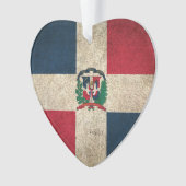 ドミニカ共和国のヴィンテージの動揺してな旗 オーナメント (正面)