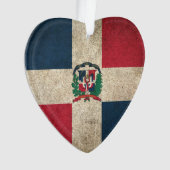 ドミニカ共和国のヴィンテージの動揺してな旗 オーナメント (正面)