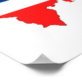 ドミニカ共和国の国国旗の地図の図形の記号 ポスター (角)