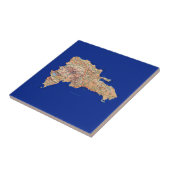 ドミニカ共和国の地図のタイル タイル (側面)