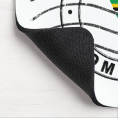 ドミニカ共和国の地図パスポート切手 マウスパッド (コーナー)