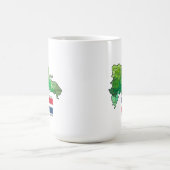 ドミニカ共和国の地図 コーヒーマグカップ (中央)