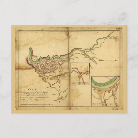 ドミニカ共和国の地図（1804年） ポストカード (正面)