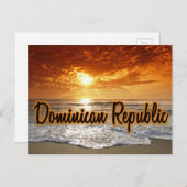 ドミニカ共和国の夕日 ポストカード (正面/裏面)
