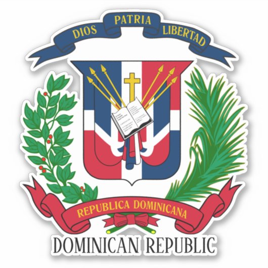 ドミニカ共和国の愛国的な国軍服 シール (正面)