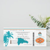 ドミニカ共和国の搭乗券のヤシの木 招待状 (スタンド正面)