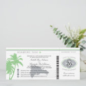 ドミニカ共和国の搭乗券のヤシの木 招待状 (スタンド正面)