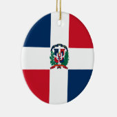 ドミニカ共和国の旗のオーナメント セラミックオーナメント (右)