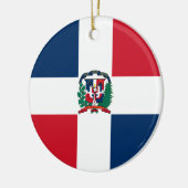 ドミニカ共和国の旗のオーナメント セラミックオーナメント (左)