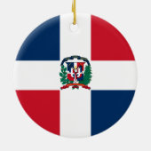 ドミニカ共和国の旗のオーナメント セラミックオーナメント (裏面)