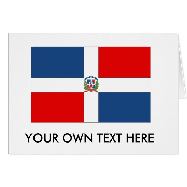 ドミニカ共和国の旗 (正面横)