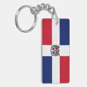 ドミニカ共和国の旗 キーホルダー (正面左)