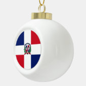 ドミニカ共和国の旗 セラミックボールオーナメント (右)