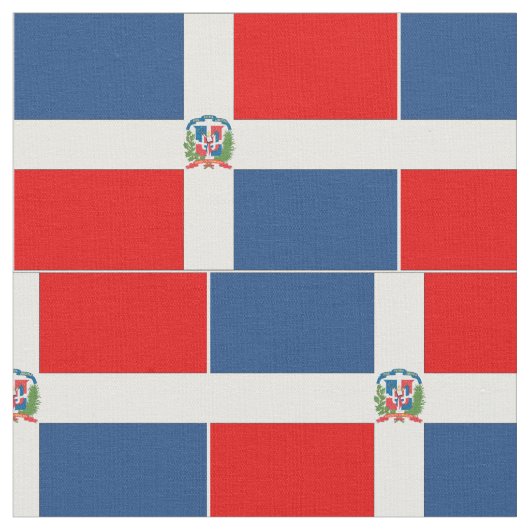 ドミニカ共和国の旗 ファブリック (クローズアップ)