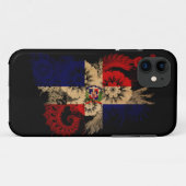 ドミニカ共和国の旗 Case-Mate iPhoneケース (裏面(横))