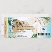 ドミニカ共和国の日付搭乗券を保存 招待状 (正面)