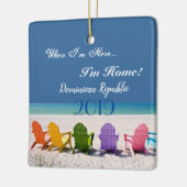 ドミニカ共和国の時ここに私の家….2018 セラミックオーナメント (左)