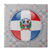 ドミニカ共和国の泡旗 タイル (正面)