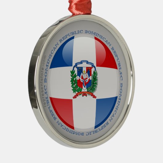 ドミニカ共和国の泡旗 メタルオーナメント (右)
