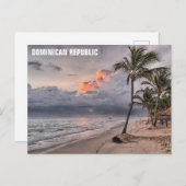 ドミニカ共和国の熱帯ビーチ旅行写真 ポストカード (正面/裏面)