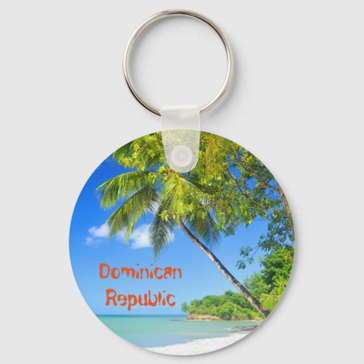 ドミニカ共和国の熱帯島 キーホルダー (正面)