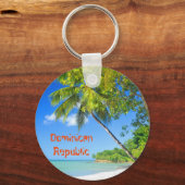 ドミニカ共和国の熱帯島 キーホルダー (正面)