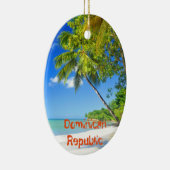 ドミニカ共和国の熱帯島 セラミックオーナメント (右)