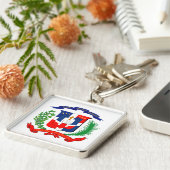 ドミニカ共和国の紋章付き外衣 キーホルダー (側面)