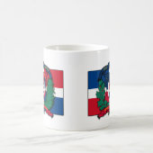 ドミニカ共和国の紋章付き外衣 コーヒーマグカップ (中央)